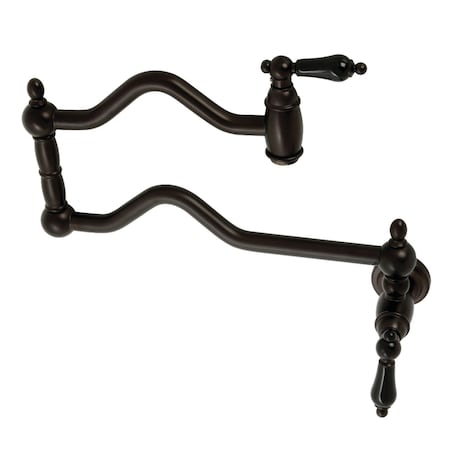 Kingston Brass KS2105PKL Duchess Wall Mount Pot Filler, Oil Rubbed Bronze KS2105PKL